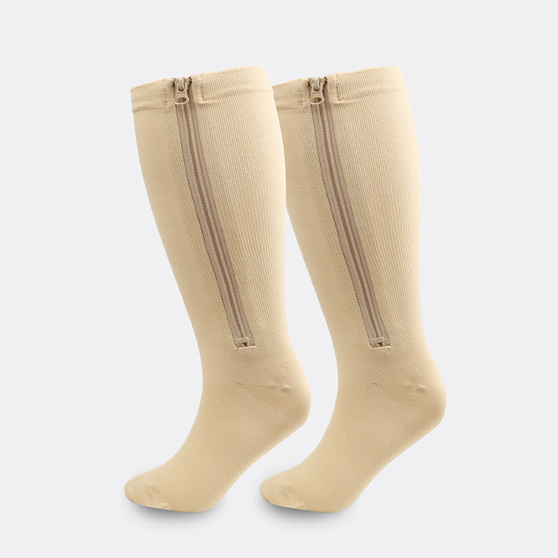 Chaussettes de compression zippées grande taille (2 paires) - Nu - 4XL - image 8