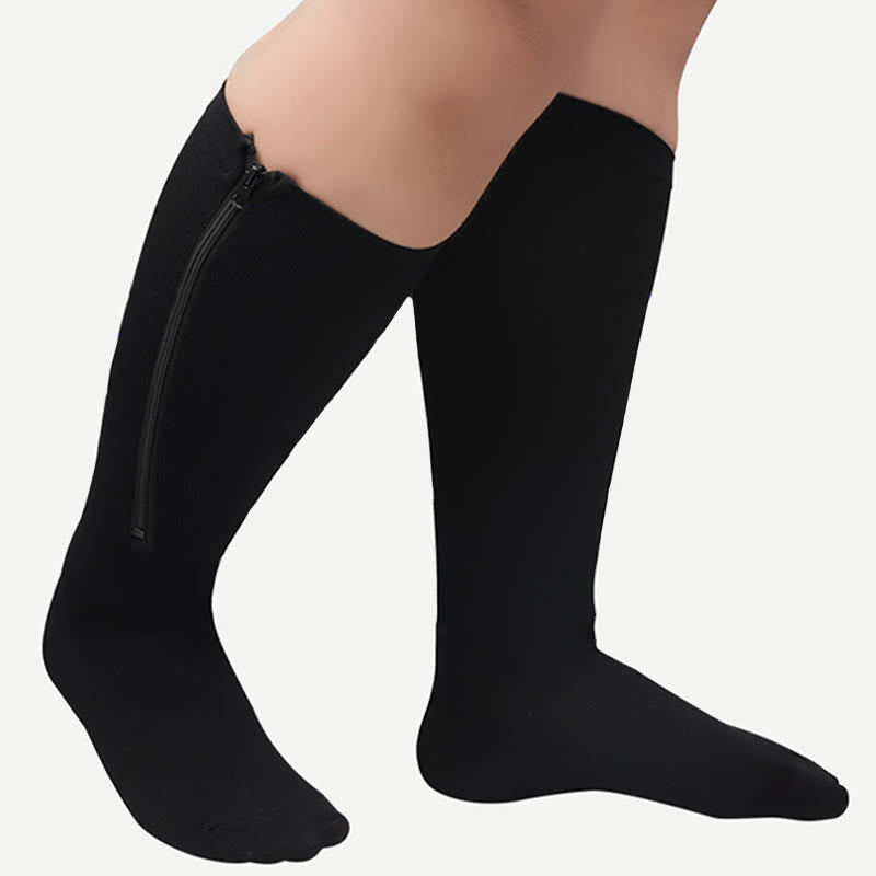 Chaussettes de compression zippées grande taille (2 paires) - image 3
