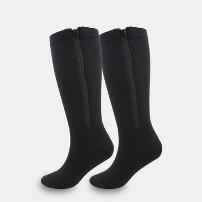 Chaussettes de compression zippées grande taille (2 paires) - Noir - 4XL - image 7