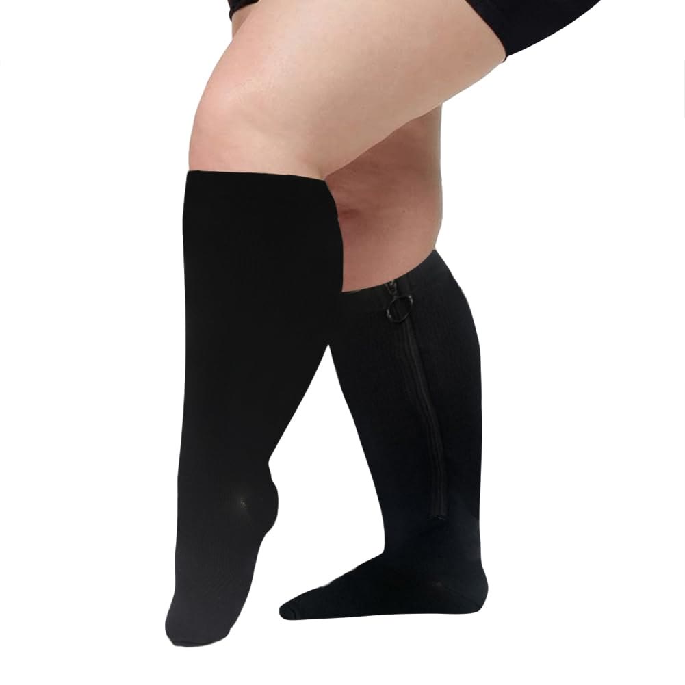 Chaussettes de compression zippées grande taille (2 paires) - image 2