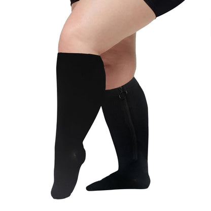 Chaussettes de compression zippées grande taille (2 paires) - image 2