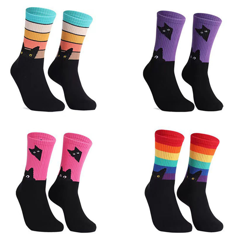 Chaussettes courtes pour chats et chiens (4 paires) - Multicolore - EU39-47 (US6-12,5) - image 5