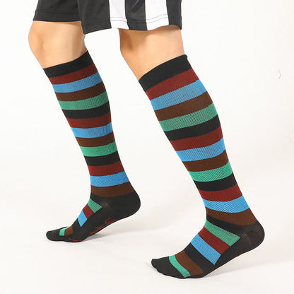 Chaussettes hautes à rayures arc-en-ciel (6 paires) - image 6