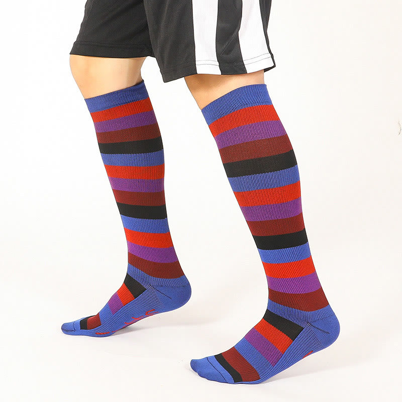 Chaussettes hautes à rayures arc-en-ciel (6 paires) - image 10