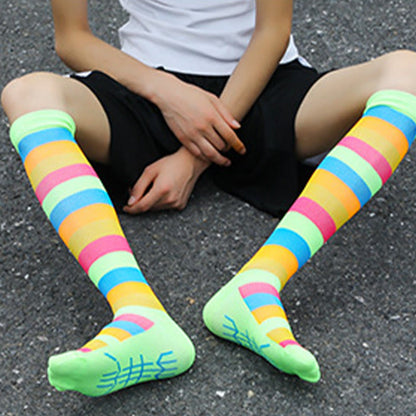Chaussettes hautes à rayures arc-en-ciel (6 paires) - image 11