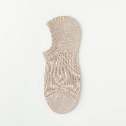 Chaussettes d'été invisibles de couleur unie grande taille (7 paires)