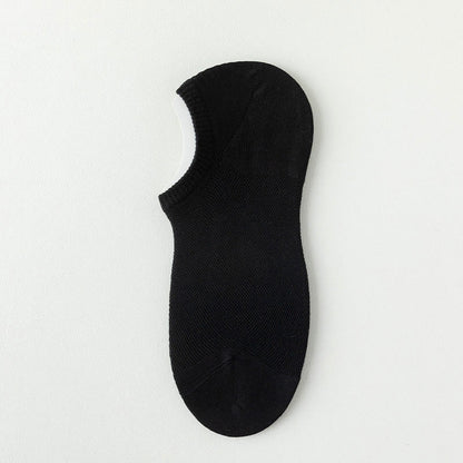 Chaussettes d'été invisibles de couleur unie grande taille (7 paires)