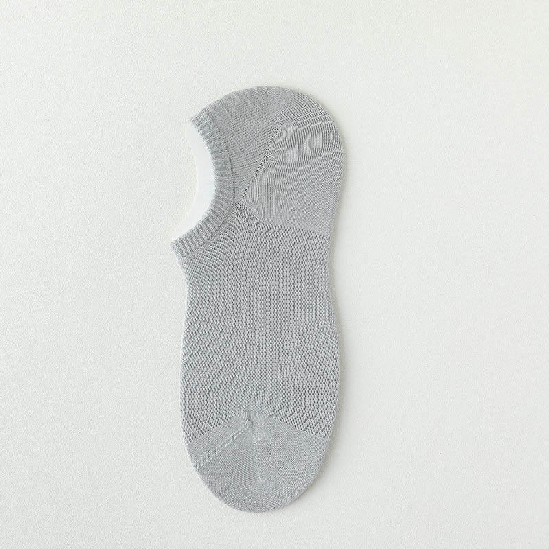 Chaussettes invisibles d'été unies (7 paires) - Gris clair - EU38-44 (US5-10) - image 10