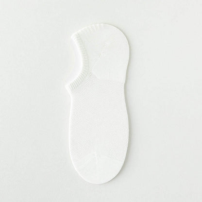 Chaussettes d'été invisibles de couleur unie grande taille (7 paires)