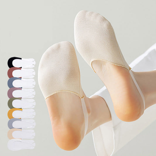 Chaussettes invisibles grande taille avec jarretelles (8 paires)