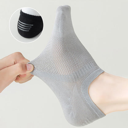Chaussettes d'été invisibles en maille grande taille (5 paires)