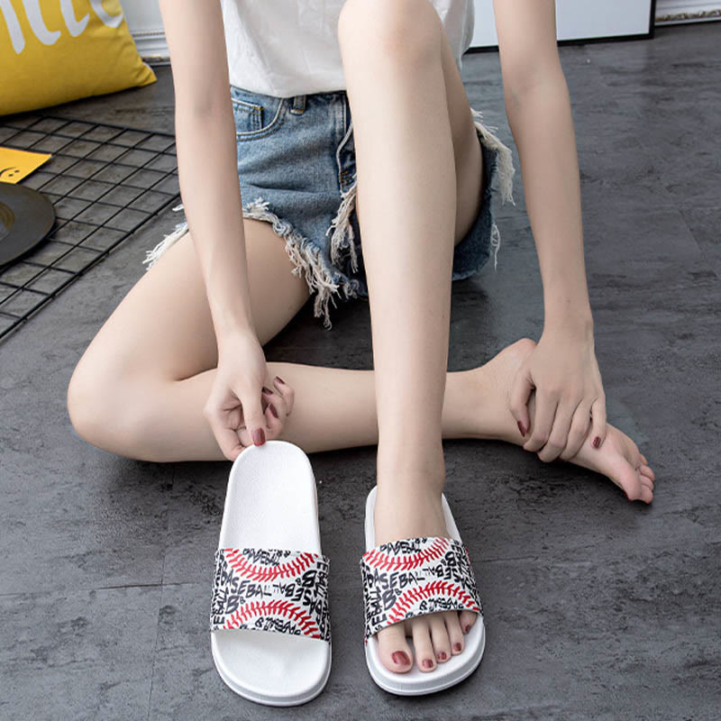 Claquettes à motif baseball grande taille (2 paires)