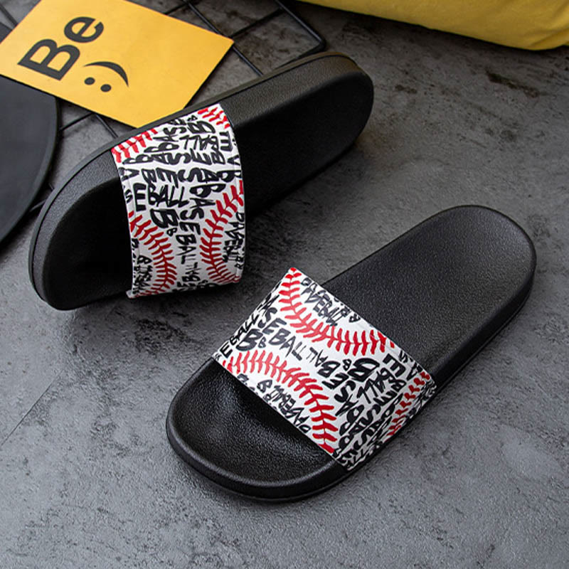 Claquettes à motif baseball grande taille (2 paires) - Noir - 3XL - image 12
