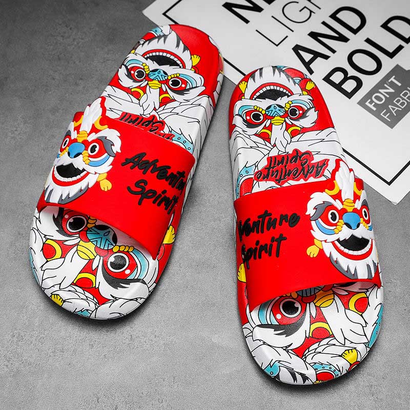 Claquettes Lion grande taille (2 paires) - Rouge - 2XL - image 13