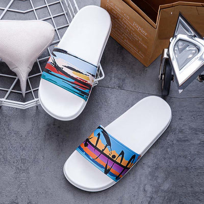 Diapositives de peinture à l'huile de bord de mer grande taille (2 paires)