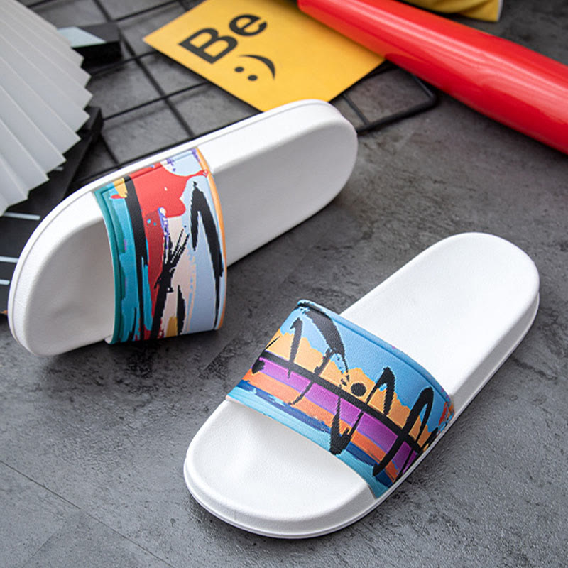 Diapositives de peinture à l'huile de bord de mer grande taille (2 paires)