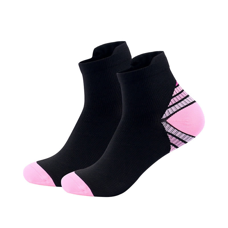 Chaussettes de compression athlétiques rembourrées grande taille (7 paires) - Rose - EU40-46 (US7-12) - image 4