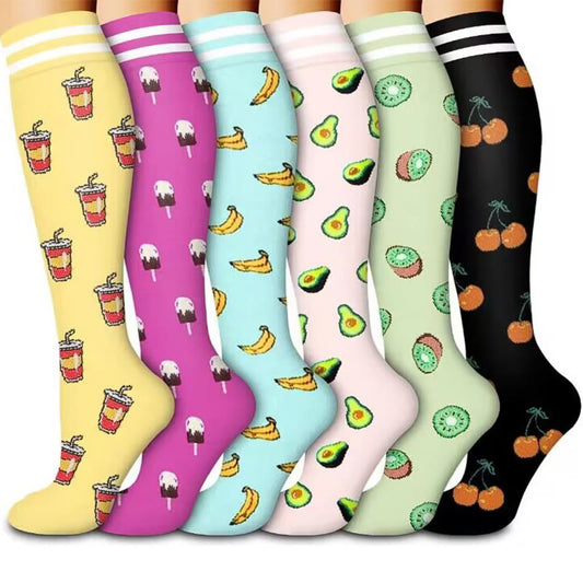 Chaussettes de compression Fruits Series (6 paires)
