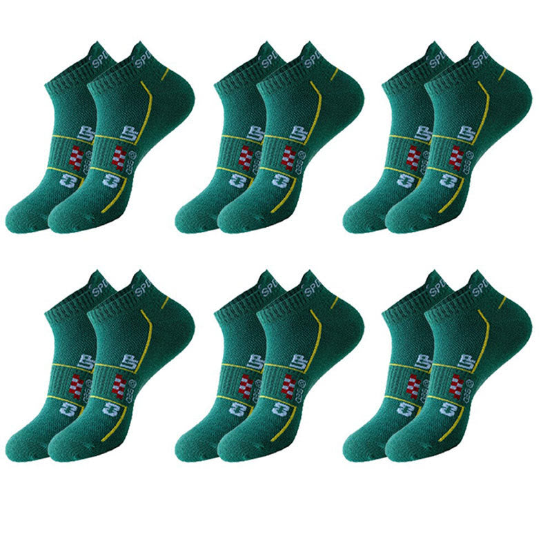 Chaussettes de compression ventilées en maille grande taille (6 paires) - Vert foncé - EU38-45 (US5-11) - image 6