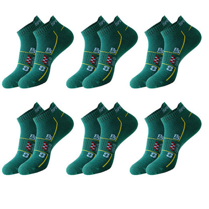 Chaussettes de compression ventilées en maille grande taille (6 paires) - Vert foncé - EU38-45 (US5-11) - image 6