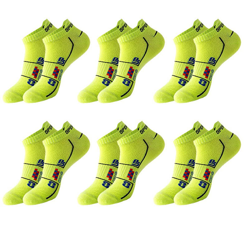 Chaussettes de compression ventilées en maille grande taille (6 paires) - Vert clair - EU38-45 (US5-11) - image 5