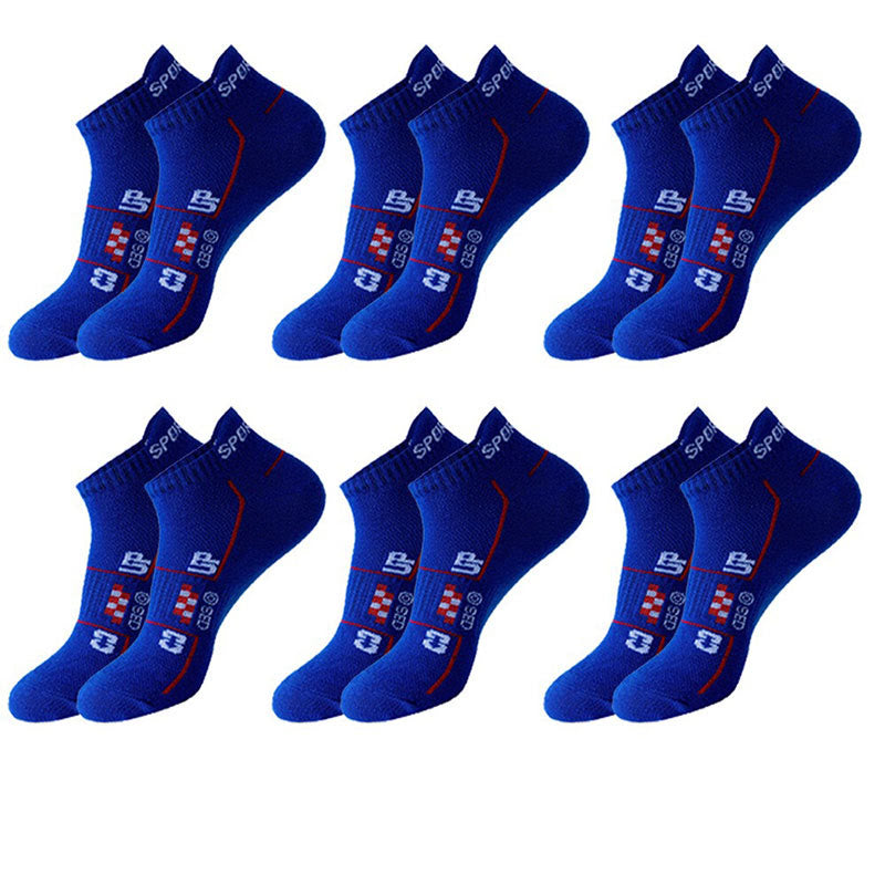 Chaussettes de compression ventilées en maille grande taille (6 paires) - Bleu marine - EU38-45 (US5-11) - image 7