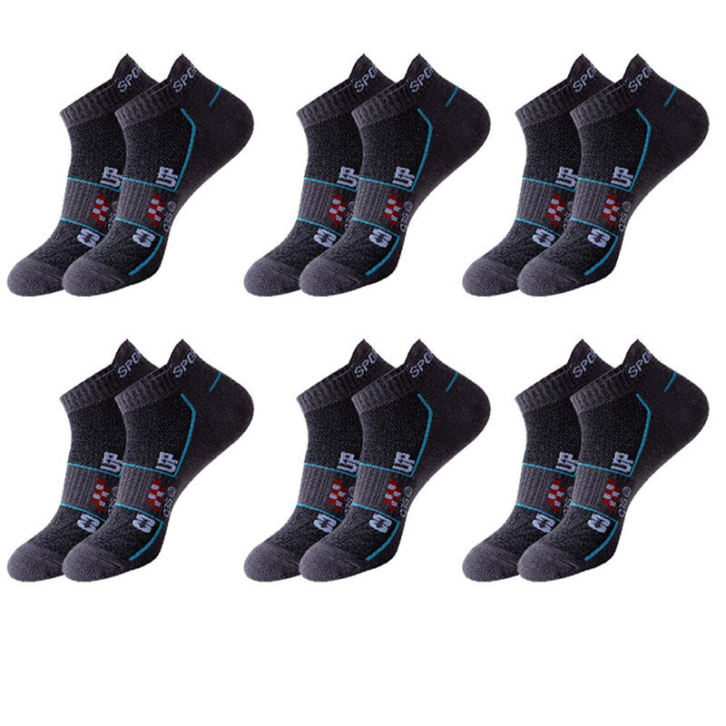 Chaussettes de compression ventilées en maille grande taille (6 paires) - Gris foncé - EU38-45 (US5-11) - image 8