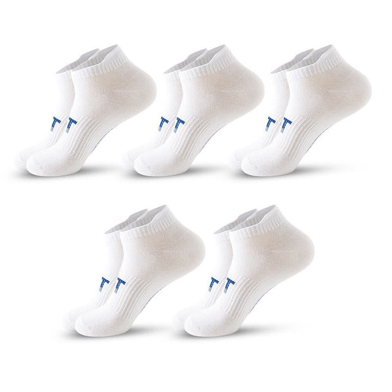 Chaussettes de compression respirantes et rembourrées grande taille (5 paires) - Blanc - EU38-45 (US5-11) - image 2