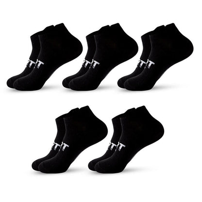 Chaussettes de compression respirantes et rembourrées grande taille (5 paires) - Noir - EU38-45 (US5-11) - image 6