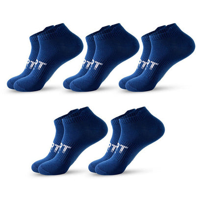 Chaussettes de compression respirantes et rembourrées grande taille (5 paires) - Bleu - EU38-45 (US5-11) - image 4