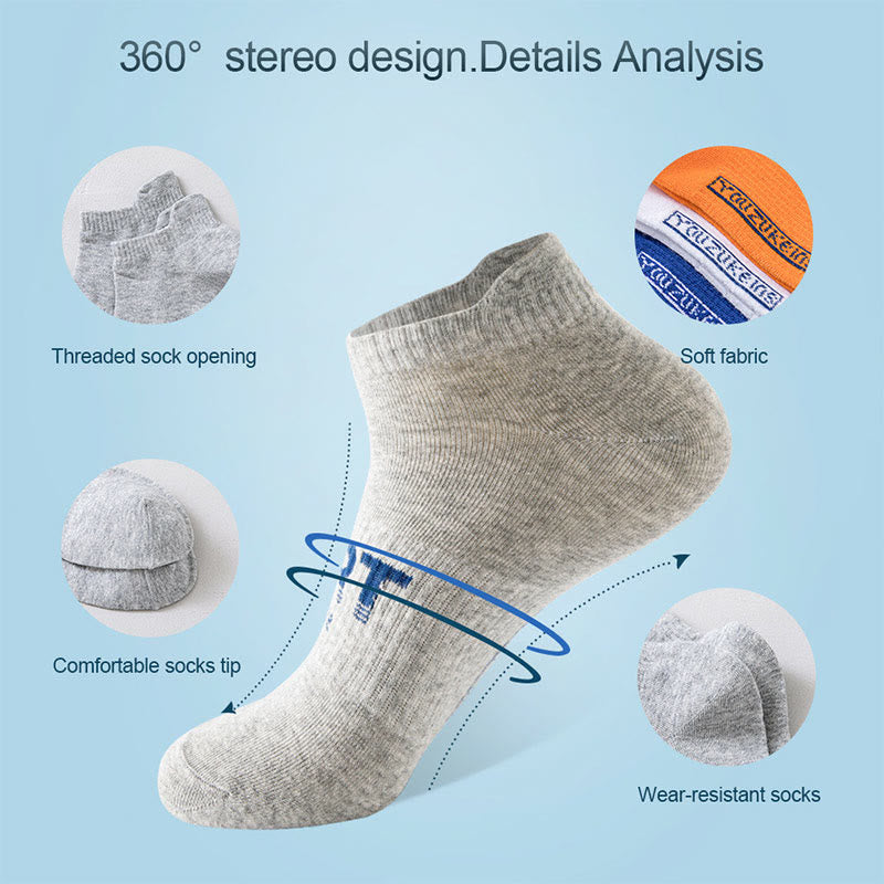Chaussettes de compression respirantes et rembourrées grande taille (5 paires) - image 1