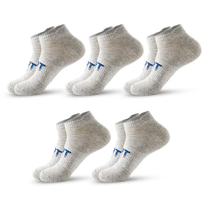 Chaussettes de compression respirantes et rembourrées grande taille (5 paires) - Gris - EU38-45 (US5-11) - image 5