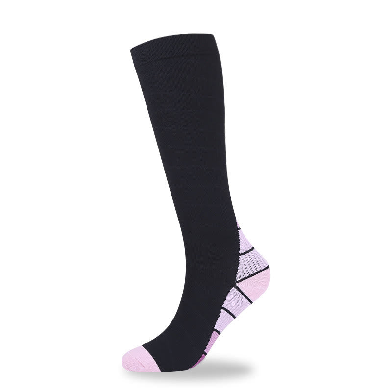 Chaussettes de compression hautes pour cyclisme (4 paires) - Rose - S/M - image 5