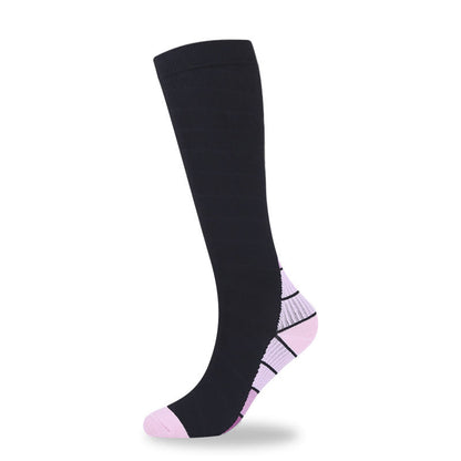 Chaussettes de compression hautes pour cyclisme (4 paires) - Rose - S/M - image 5