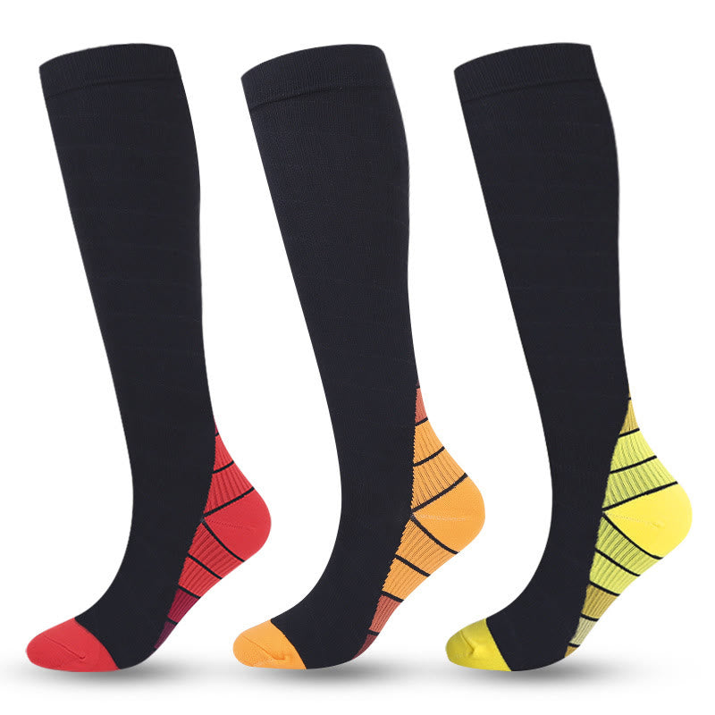 Chaussettes de compression hautes pour cyclisme (4 paires)