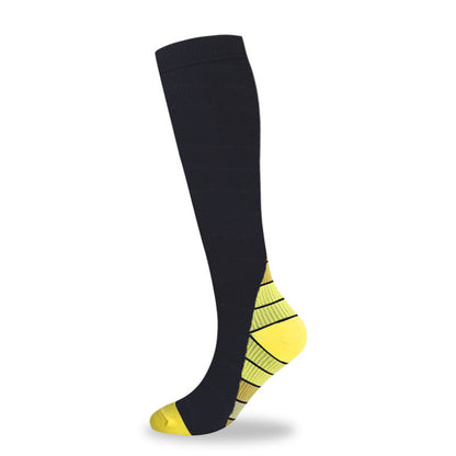 Chaussettes de compression hautes pour cyclisme (4 paires) - Jaune - S/M - image 2
