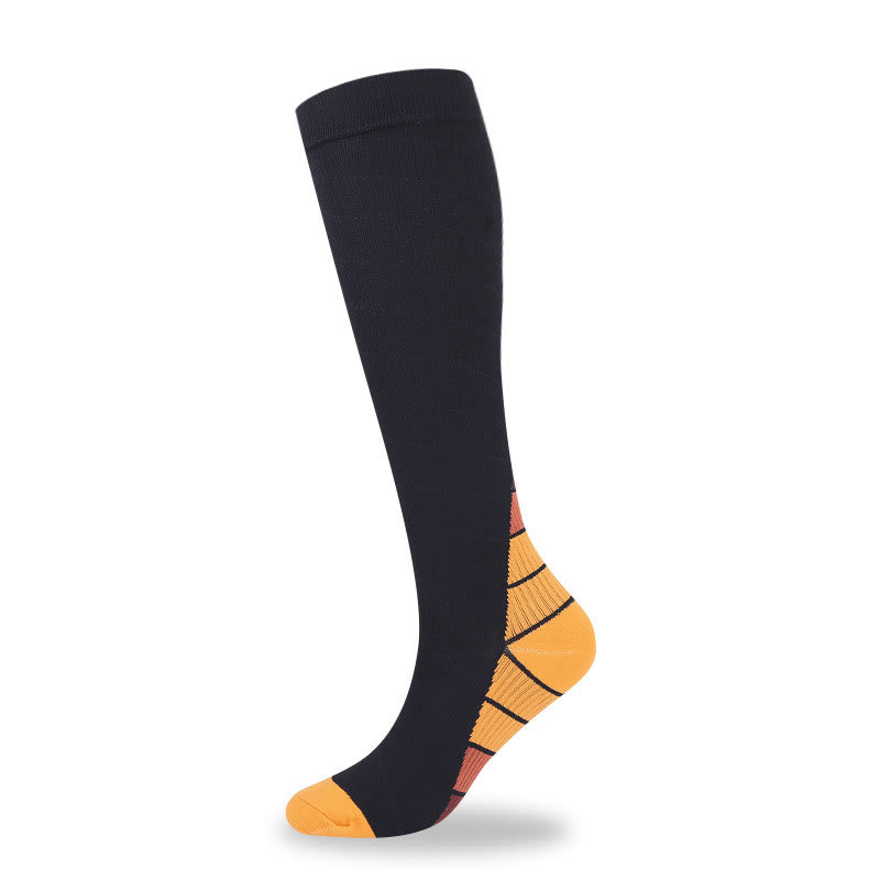 Chaussettes de compression hautes pour cyclisme (4 paires) - Orange - S/M - image 3