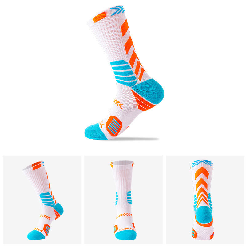 Chaussettes de compression tendance grande taille (5 paires) - Orange - EU38-44 (US5-10) - image 4