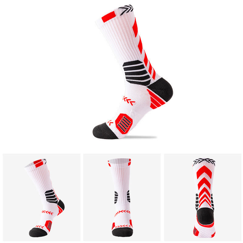 Chaussettes de compression tendance grande taille (5 paires) - Rouge - EU38-44 (US5-10) - image 2