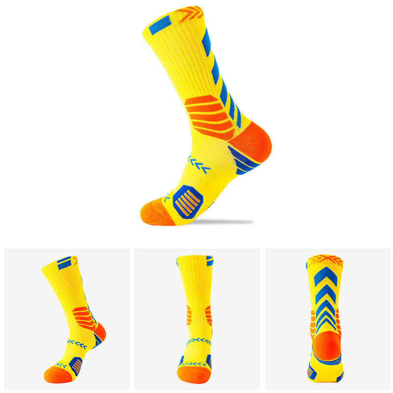 Chaussettes de compression de grande taille, couleurs assorties (6 paires) - Orange - EU38-44 (US5-10) - image 3