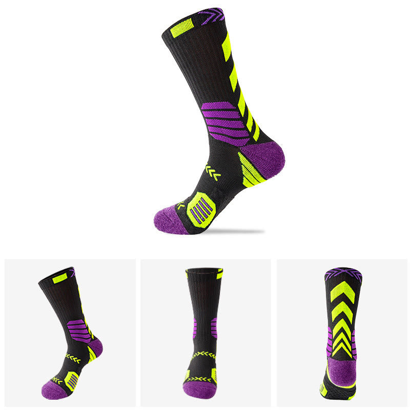 Chaussettes de compression de grande taille, couleurs assorties (6 paires) - Violet - EU38-44 (US5-10) - image 1