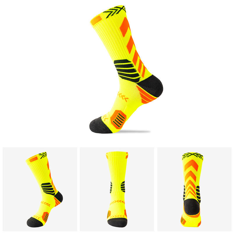Chaussettes de compression de grande taille, couleurs assorties (6 paires) - Jaune - EU38-44 (US5-10) - image 2