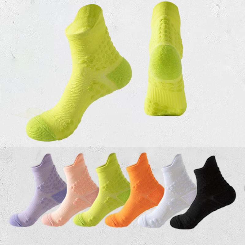 Chaussettes de compression antidérapantes à pois grande taille (5 paires)