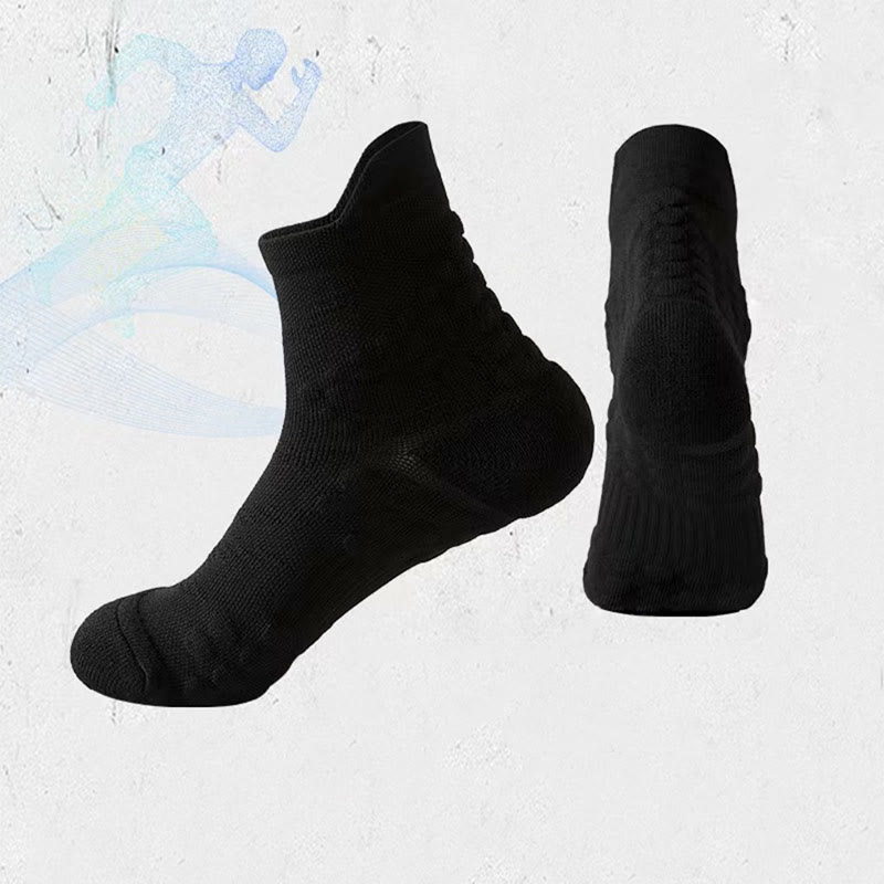 Chaussettes de compression antidérapantes à pois grande taille (5 paires) - Noir - EU38-44 (US5-10) - image 3