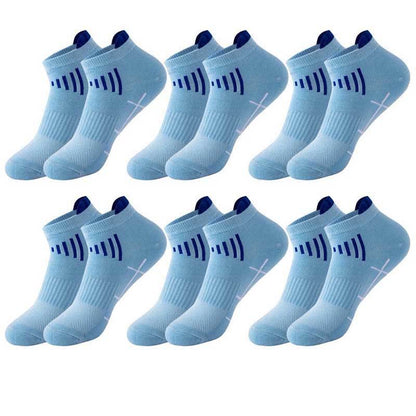 Chaussettes de compression confortables grande taille (6 paires) - Bleu ciel - EU37-45 (US4-11) - image 4