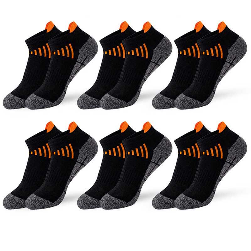 Chaussettes de compression confortables grande taille (6 paires) - Noir - EU37-45 (US4-11) - image 7