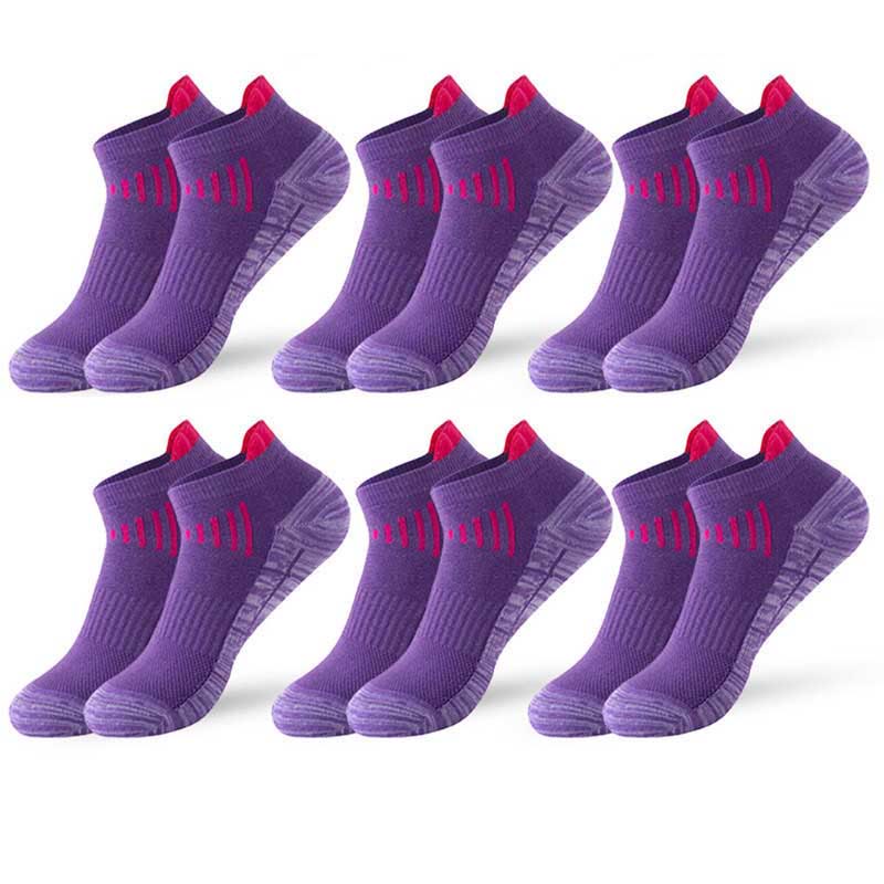 Chaussettes de compression confortables grande taille (6 paires) - Violet - EU37-45 (US4-11) - image 6