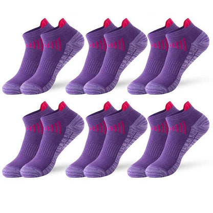 Chaussettes de compression confortables grande taille (6 paires) - Violet - EU37-45 (US4-11) - image 6