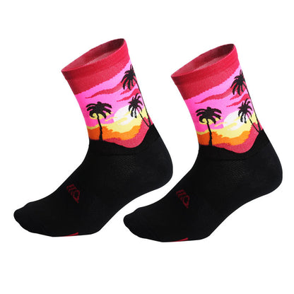 Chaussettes de compression grande taille motif cocotier (4 paires)
