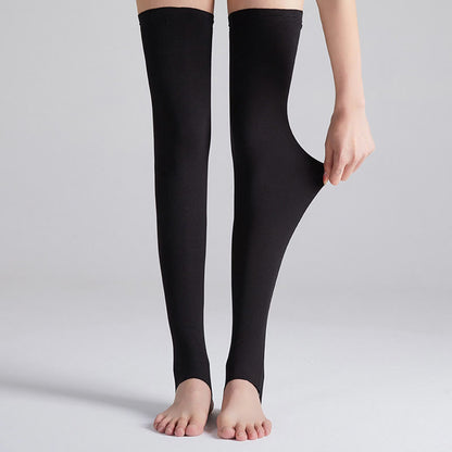 Ensemble bas de cuisse en modal + manchons de compression pour mollets - image 1